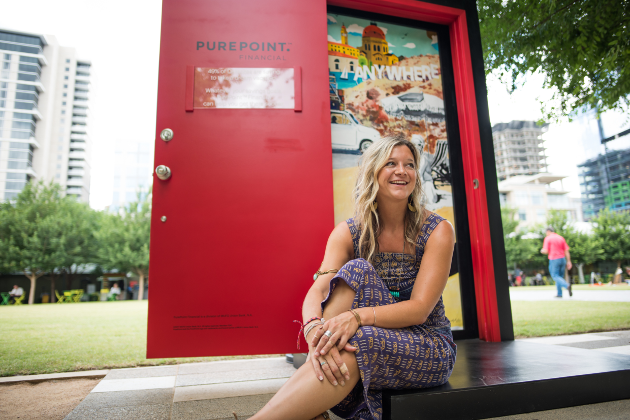 Muralist Haylee Ryan Gets Hired by a Bank and Adapts Her Nostalgic Style to Talk About Money