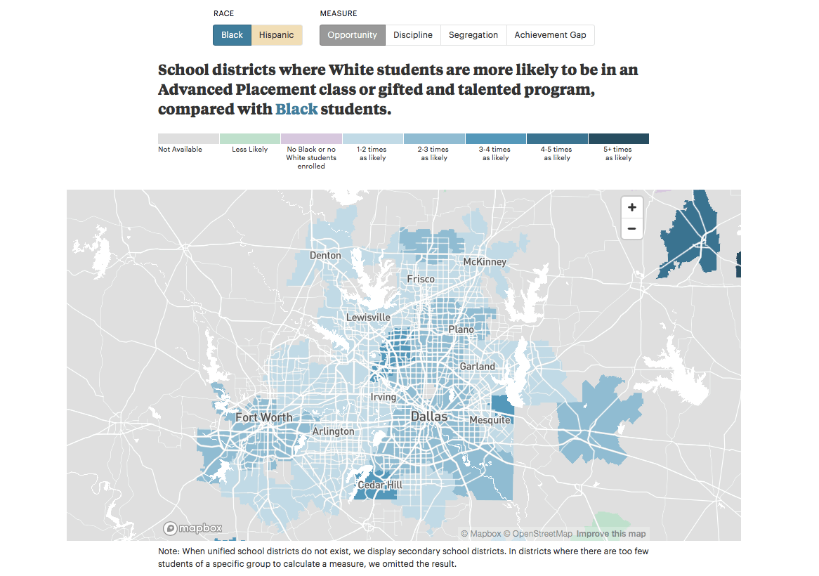 Dallas’ Minority Students Have Fewer Opportunities to Succeed Than Whites, According to Data