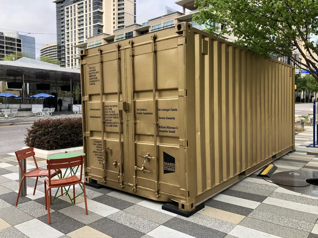 Enter Klyde Warren Park’s Portal and See the Rest of the World