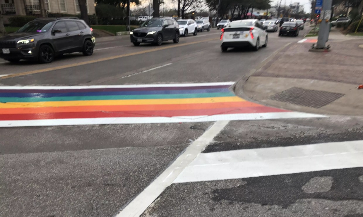 Neighbors Say Cedar Springs’ Rainbow Crosswalks Are Important to Those Struggling for Acceptance