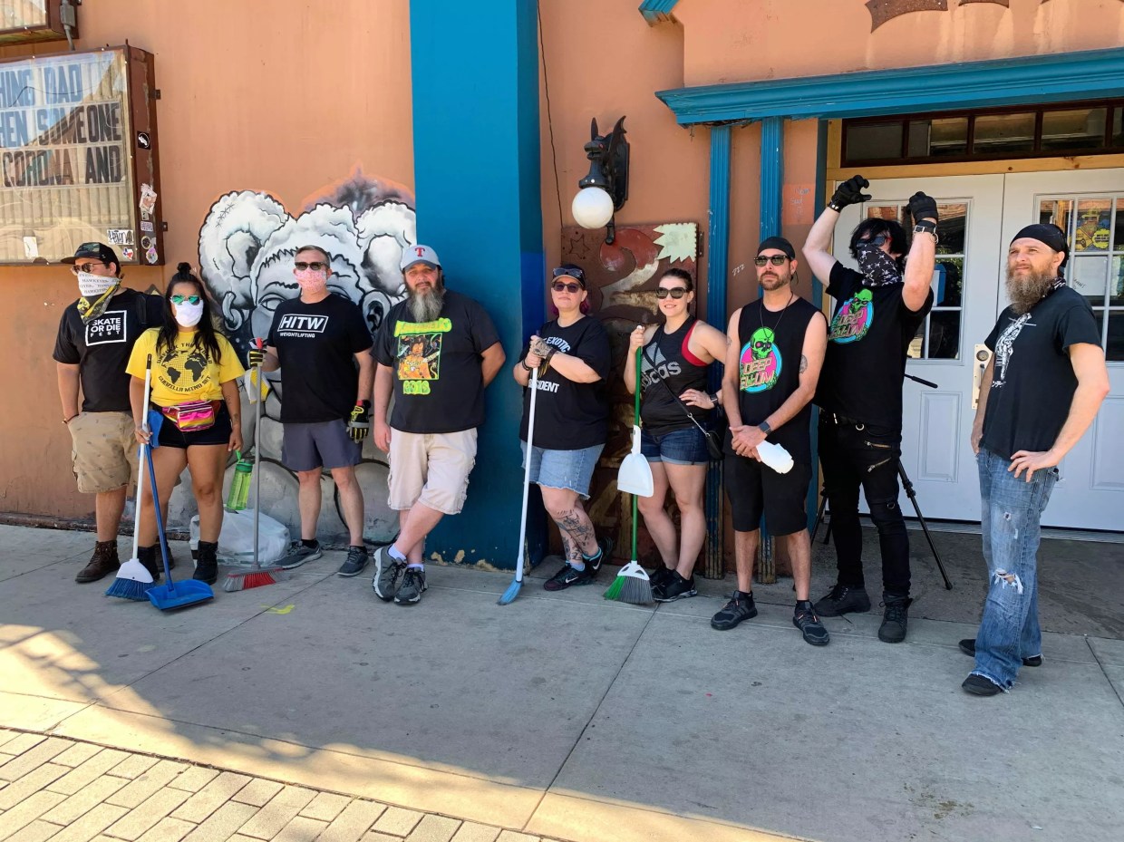 Volunteers Come Together To Clean Up Deep Ellum After Dallas Protests
