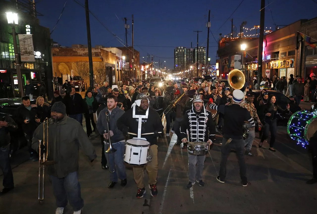 Mardi Gras march Deep Ellum