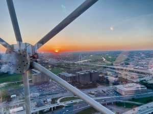 crown block sunset over Dallas
