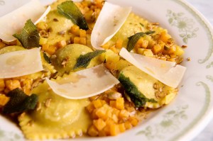 Butternut squash ravioli at Via Triozzi.