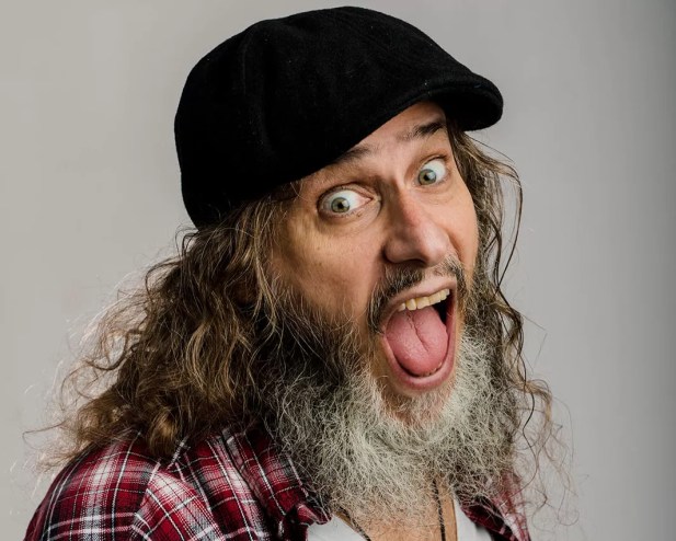 Dallas poet Kendall Brown mugs for the camera.