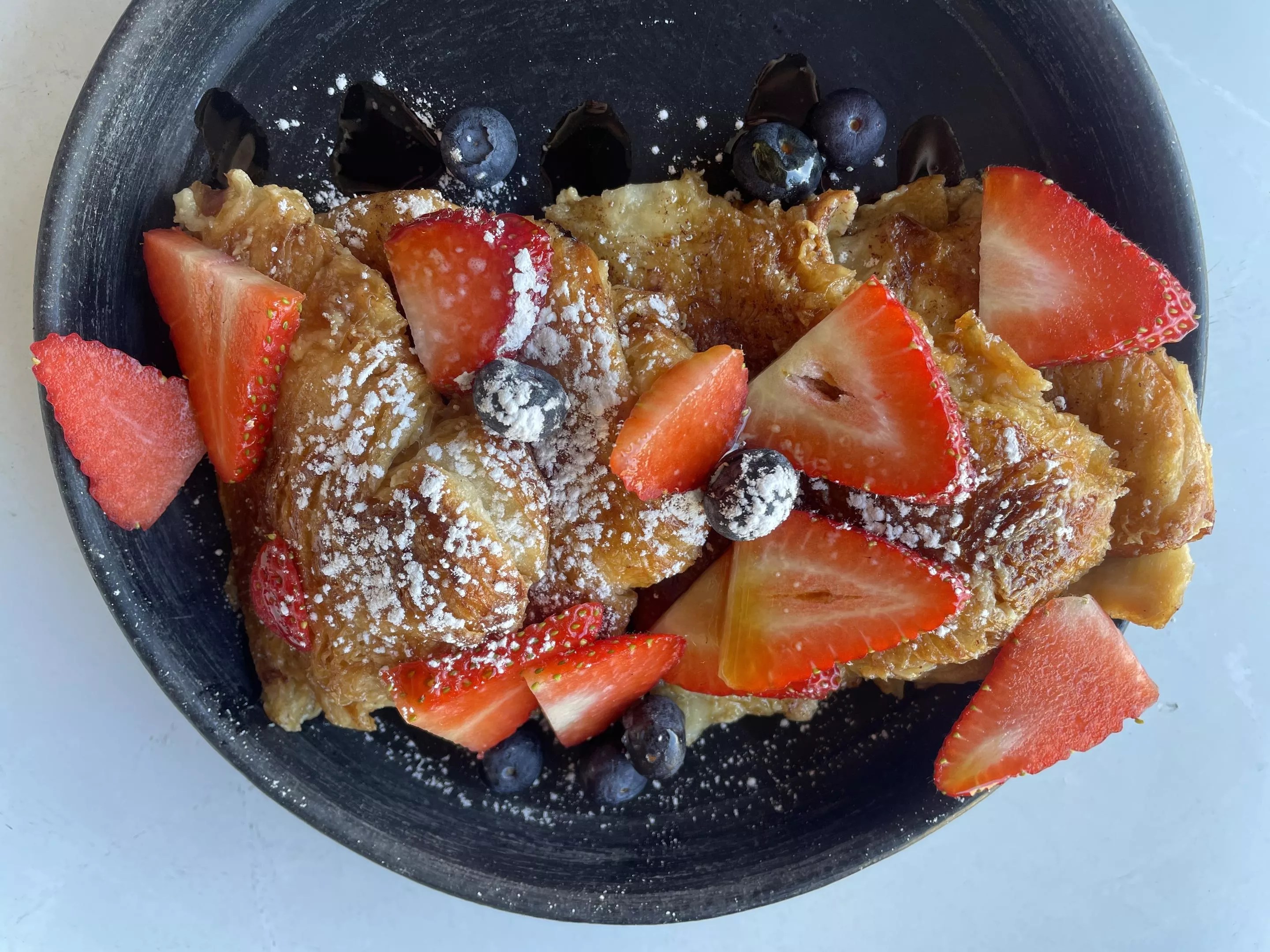 Xamán Cafe's croissant French toast