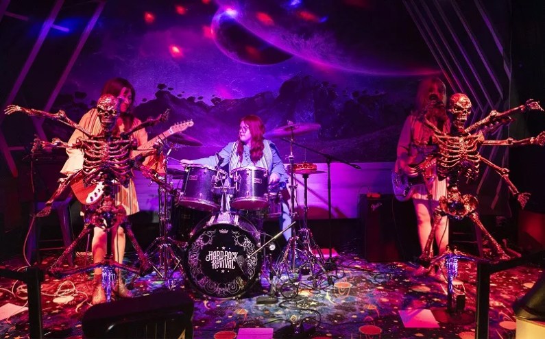 Daughters of Evil play at Electric Starship Arcade in January. The band was inspired by a short film.