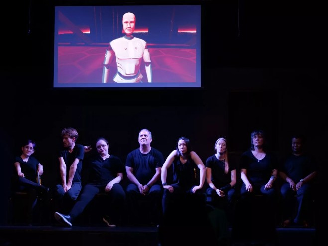 Stomping Ground Comedy's bespoke AI, AImee, will lead the theater's latest improv show, Whose Mind is it Anyway?.