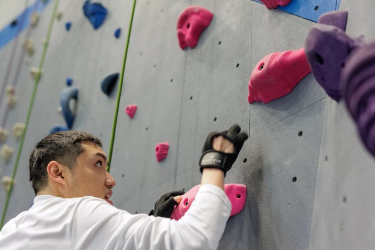 Indoor rock climbing