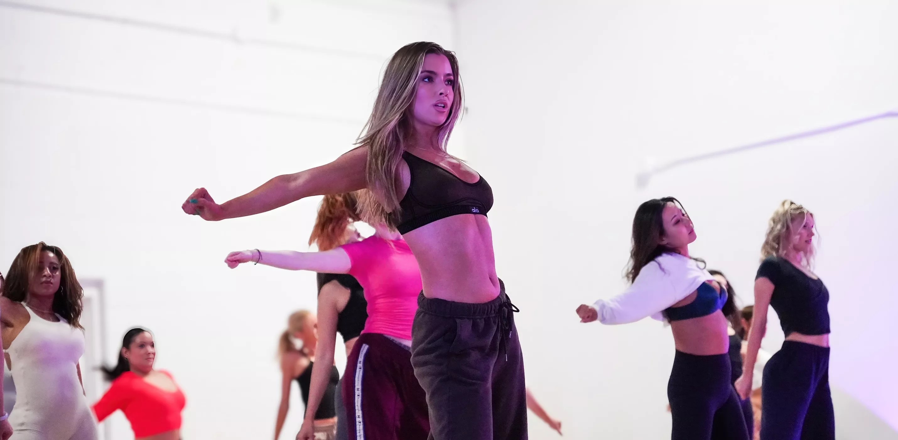 Tara Szybillo leads a dance