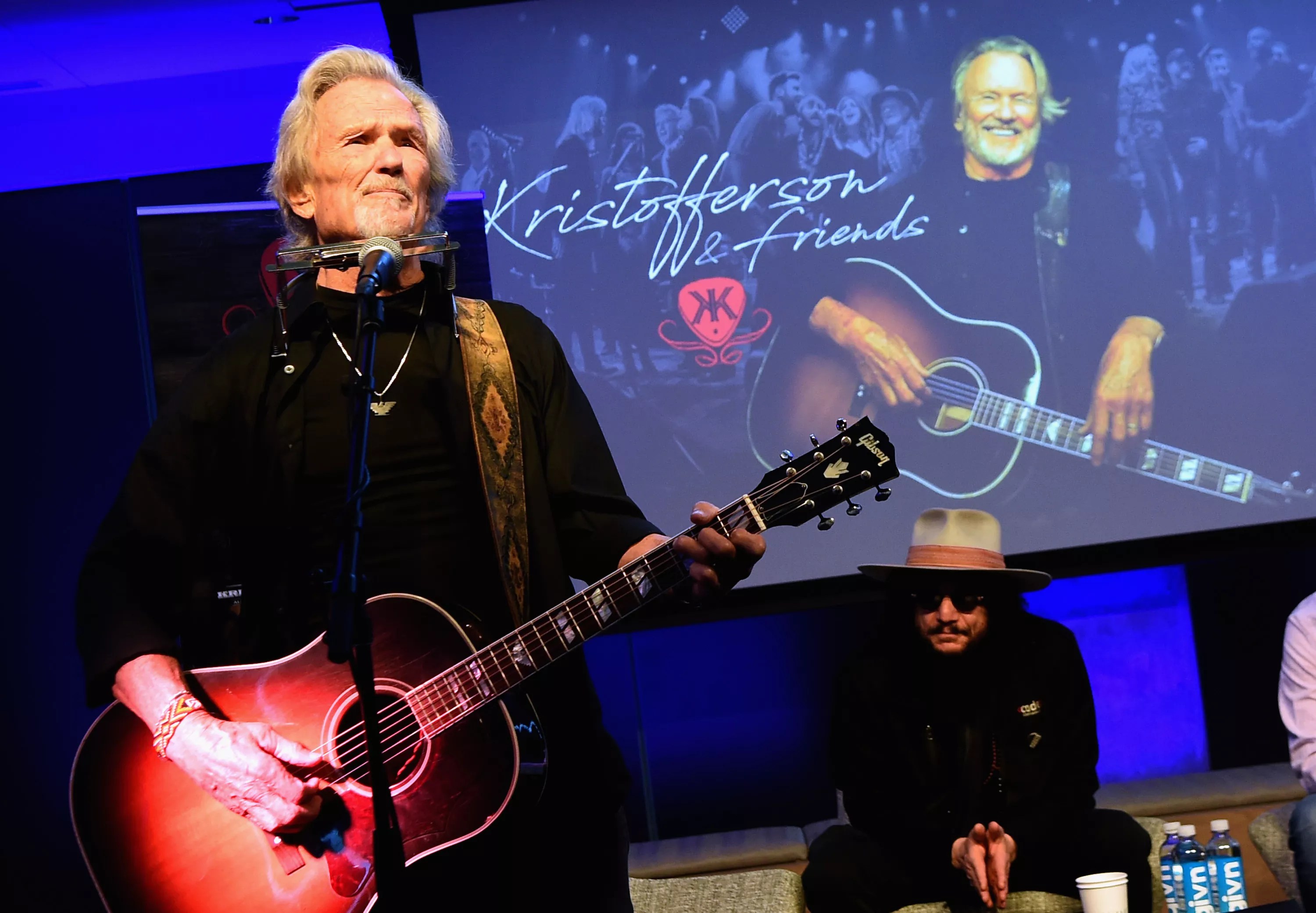 Kris Kristofferson performs during A Look Into The Life & Songs Of Kris Kristofferson on The Steps at WME on October 26, 2017 in Nashville, Tennessee.