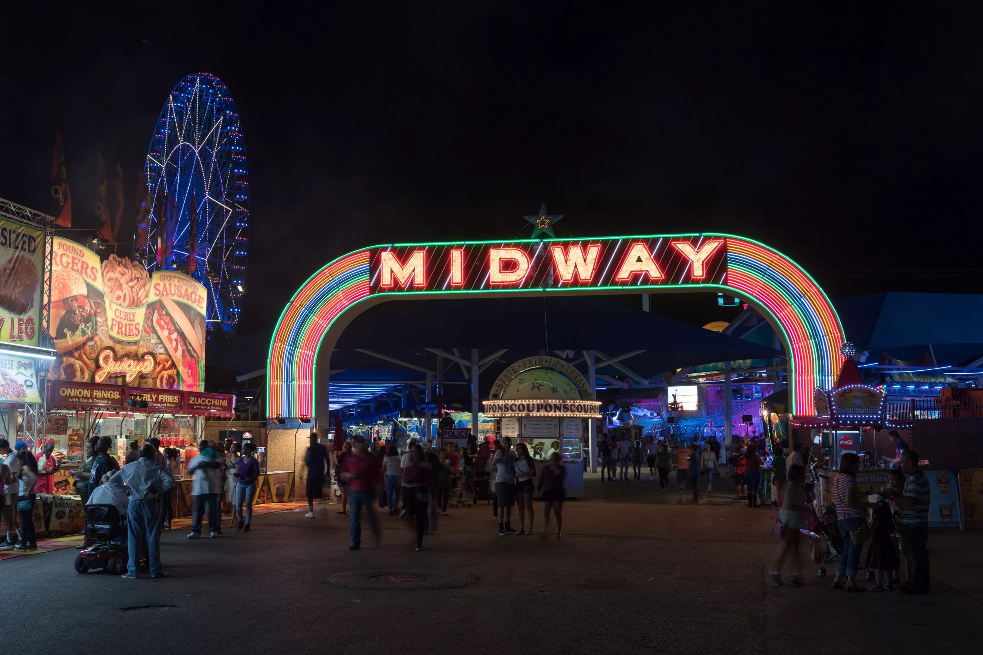 The Midway sign at the State Fair of Texas.