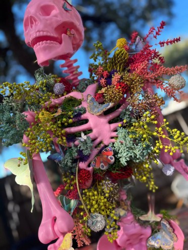 A Halloween skeleton by Dallas artist Morgan Thaxton.