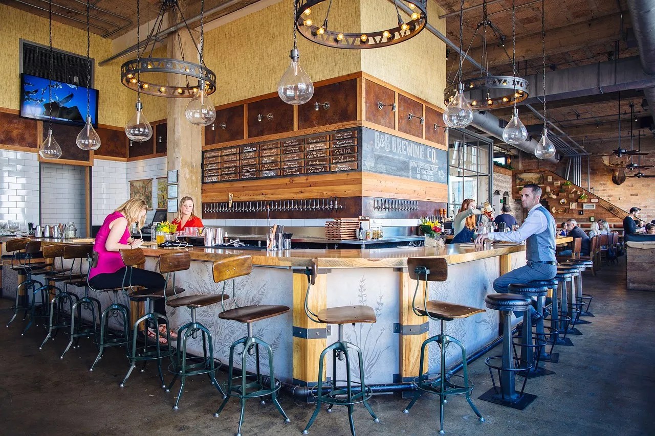 barley and board bar area.
