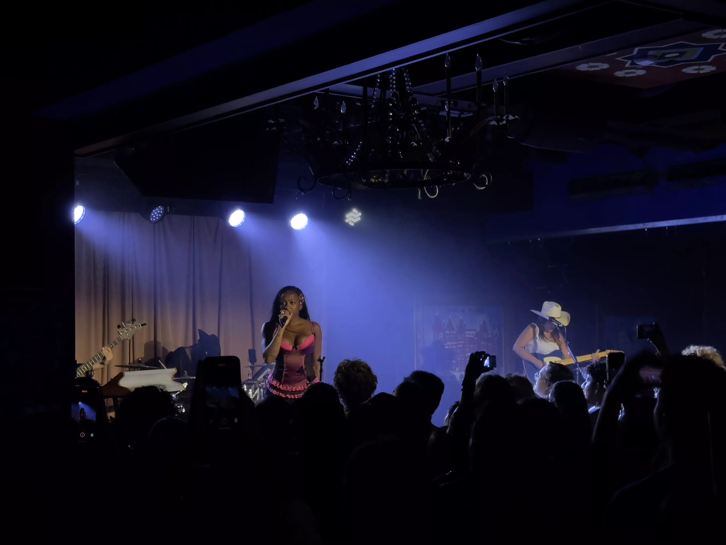 Woman performing on stage