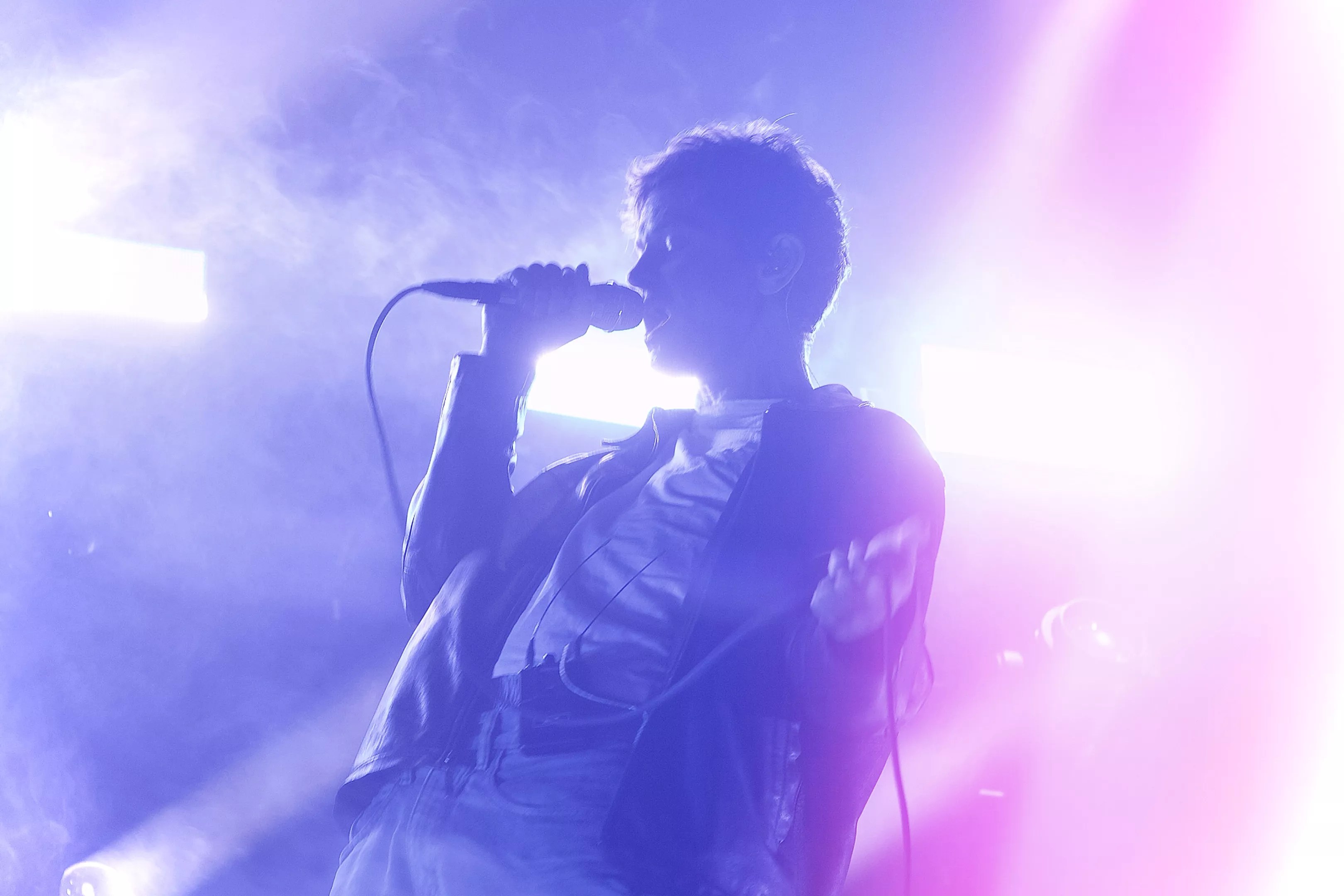 Man singing on stage