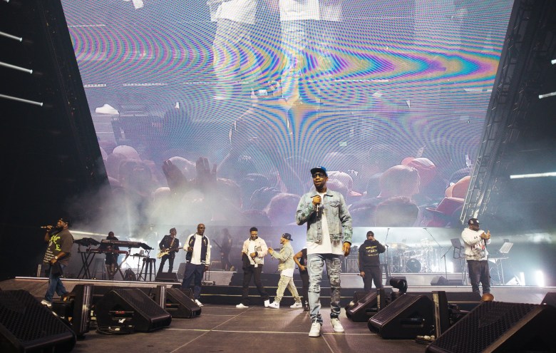 A group of men on stage