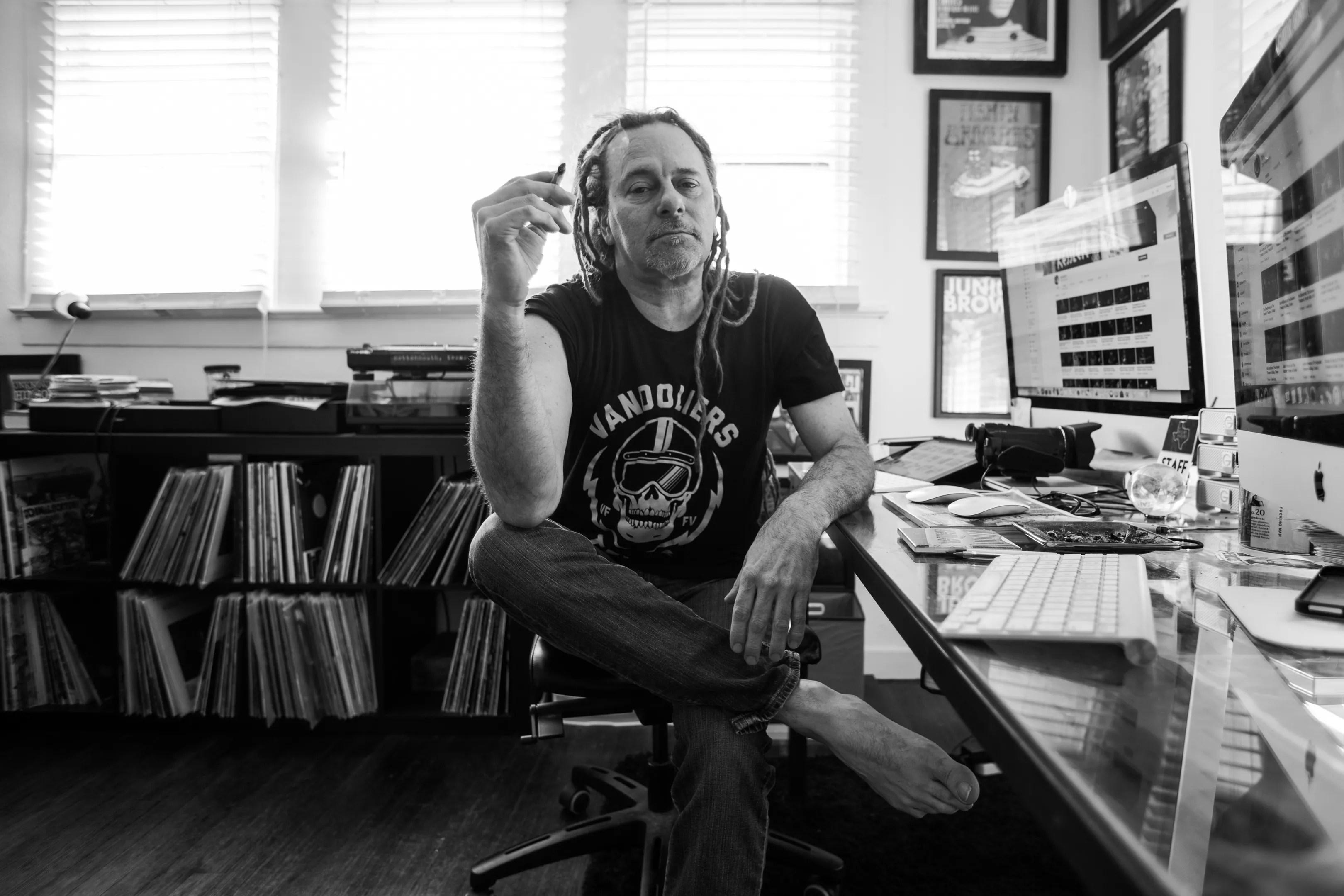 Man sitting and posing