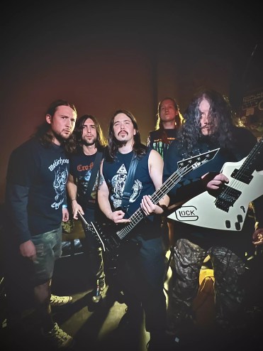 A band posing for a photo