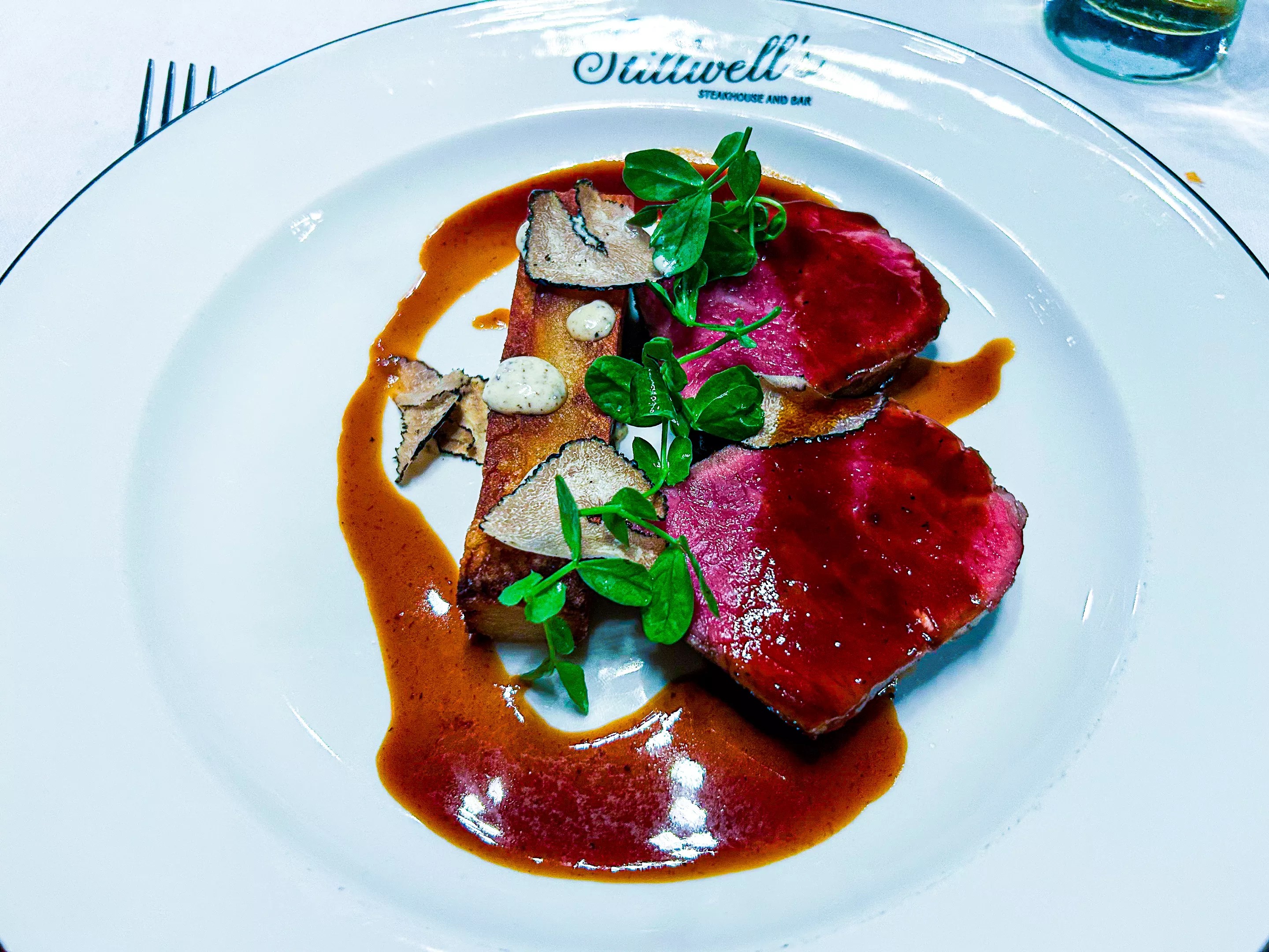 stillwells 28-day dry-aged HWD akaushi strip steaks.