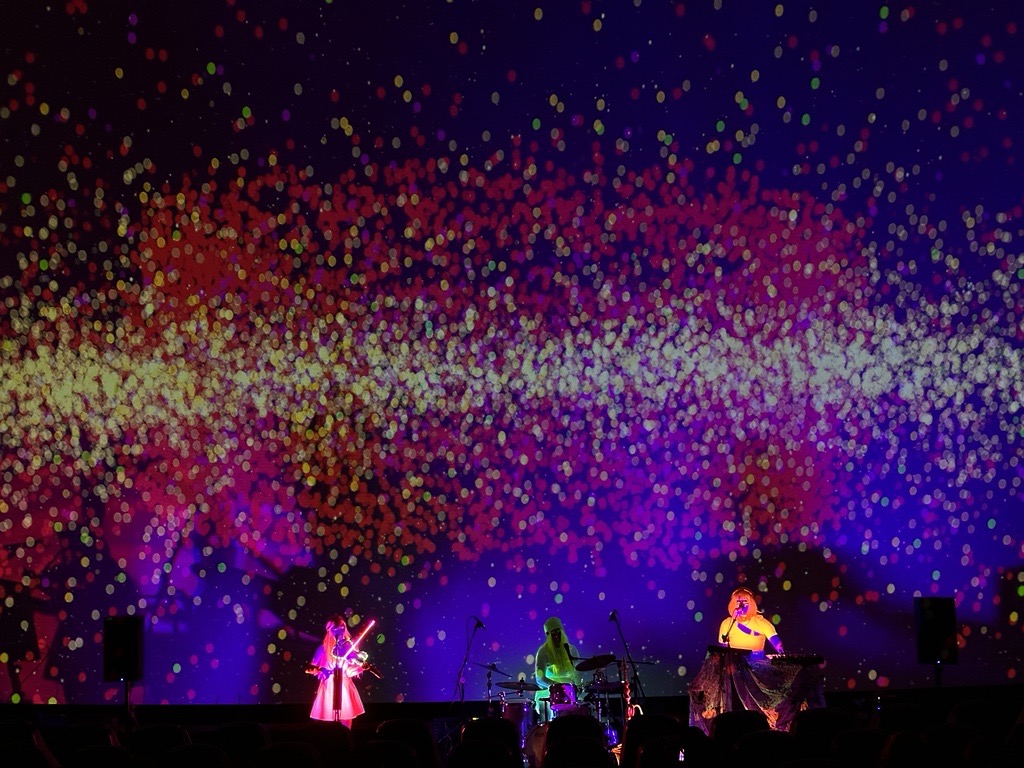 Women performing on stage