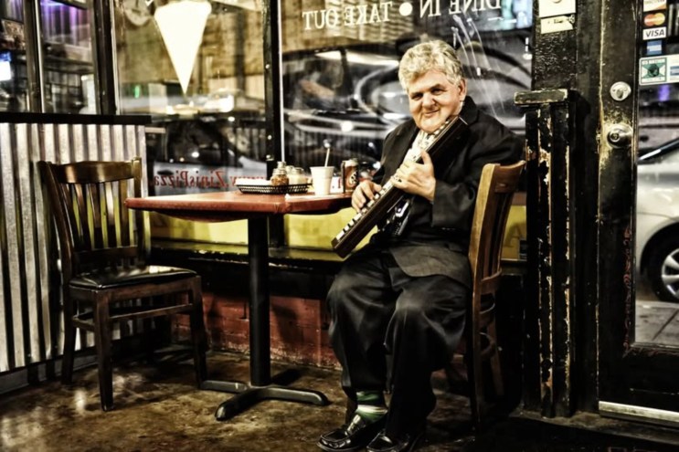 Man playing a keyboard