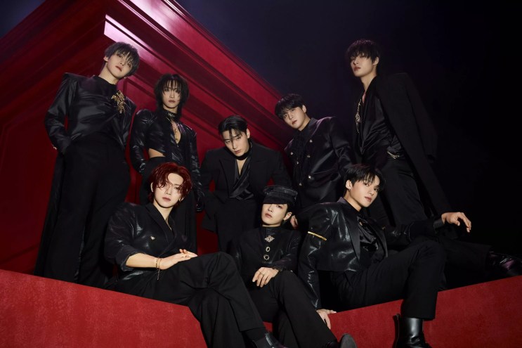 Boy band performing on stage